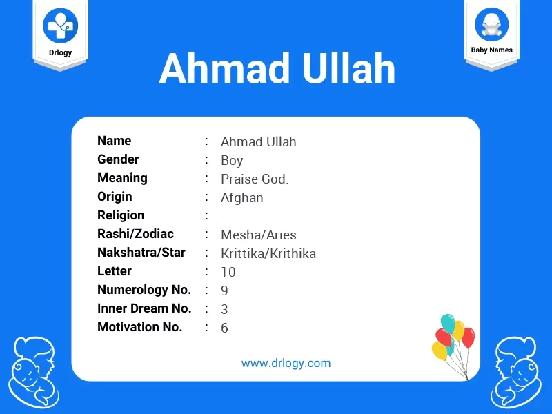 Ahmad Ullah Name Meaning